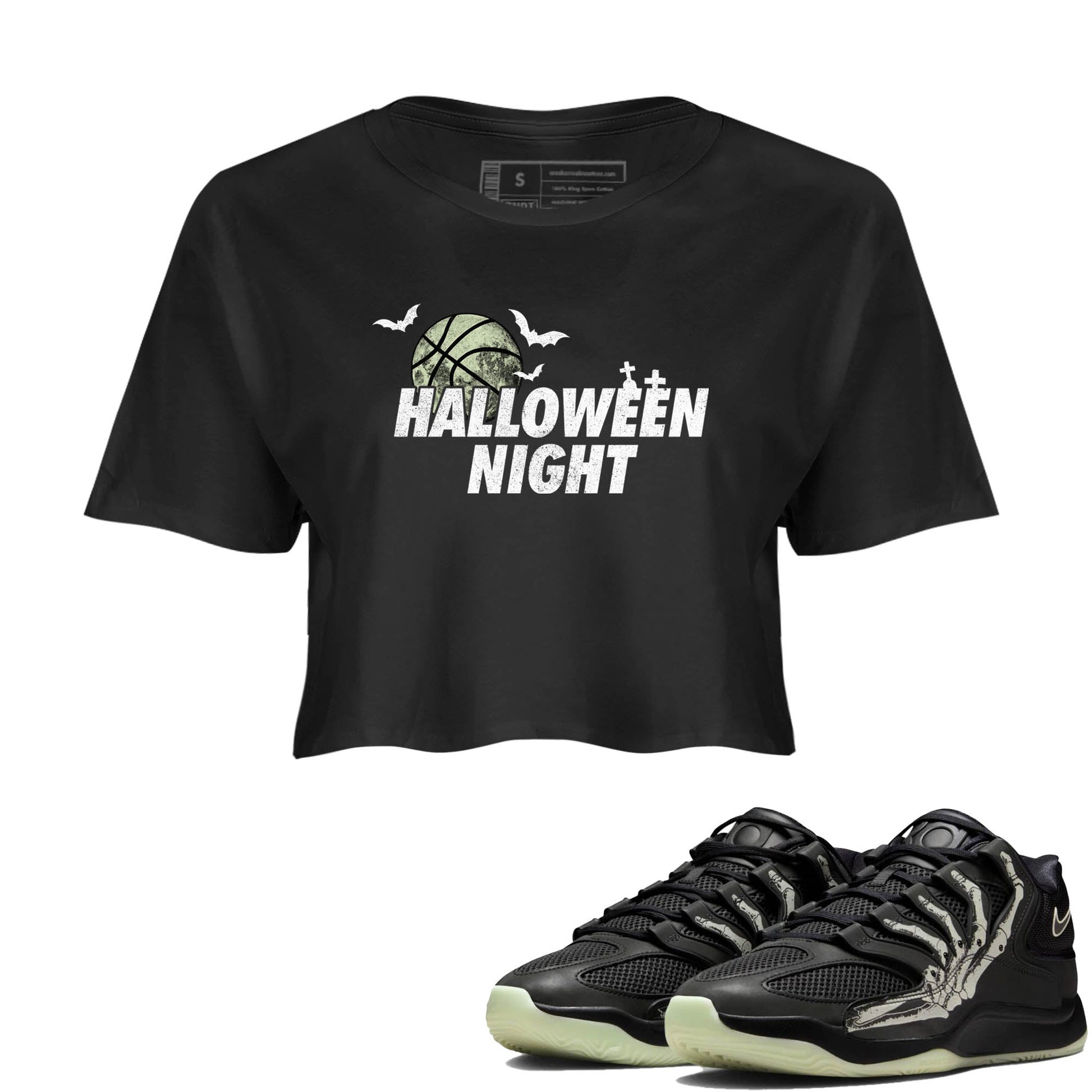 Sneaker Threads – Sneaker Tees To Match Nike KD 18 Halloween – Halloween Night Crop Tee Black 1. Perfect for Jordan releases 2025 colorways. Perfect for Kevin Durant sneaker releases and Halloween 2025 colorways.