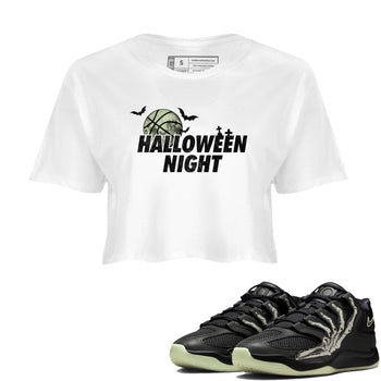Sneaker Threads – Sneaker Tees To Match Nike KD 18 Halloween – Halloween Night Crop Tee White 1. Perfect for Jordan releases 2025 colorways. Perfect for Kevin Durant sneaker releases and Halloween 2025 colorways.