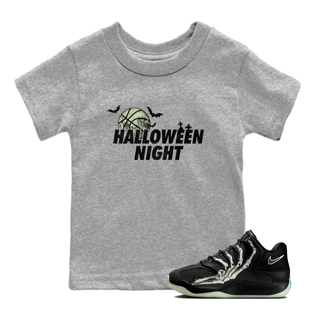 Sneaker Threads – Sneaker Tees To Match Nike KD 18 Halloween – Halloween Night Youth Graphic Tee Heather Grey 1. Perfect for Jordan releases 2025 colorways. Perfect for Kevin Durant sneaker releases and Halloween 2025 colorways.