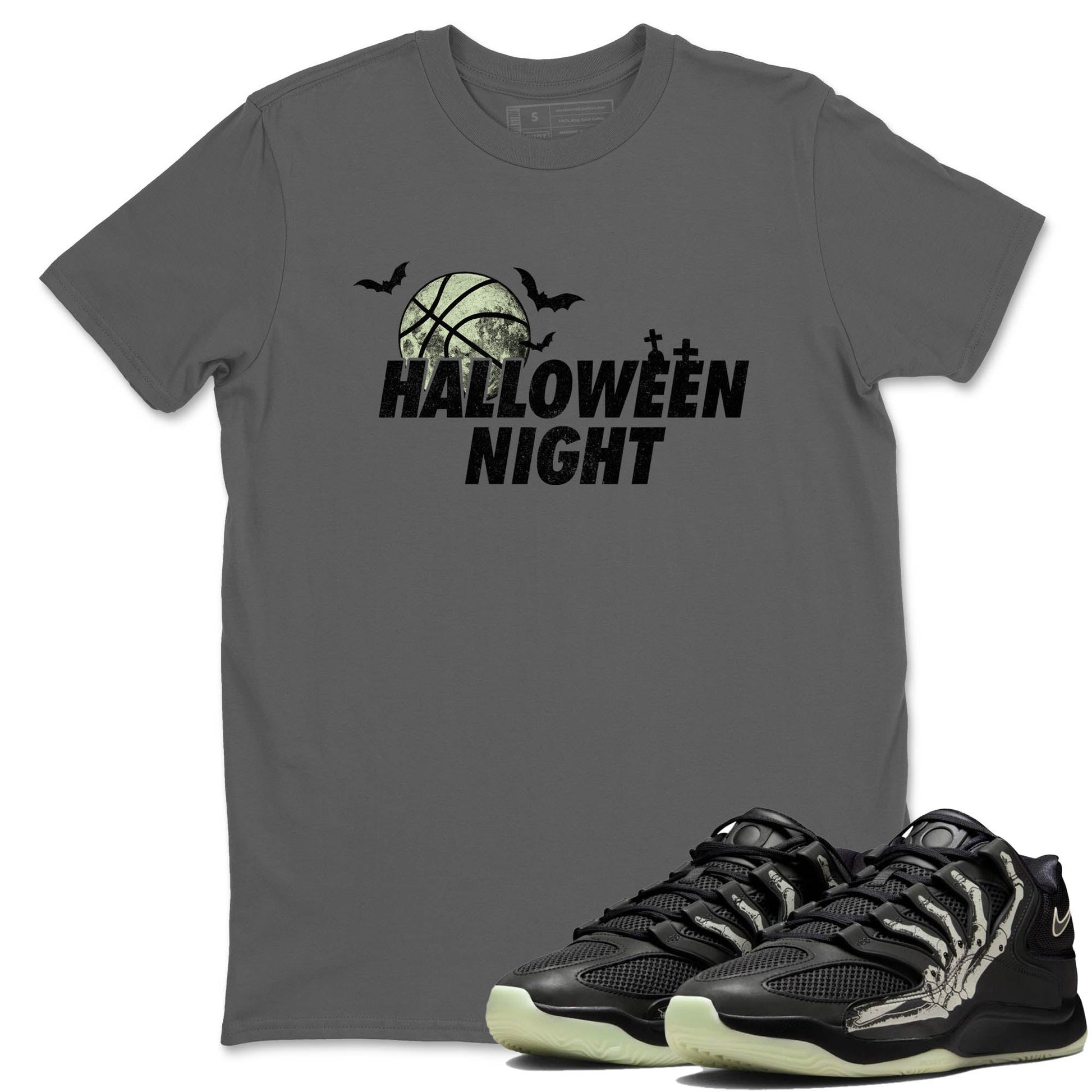 Sneaker Threads – Sneaker Tees To Match Nike KD 18 Halloween – Halloween Night Graphic Tee Cool Grey 1. Perfect for Jordan releases 2025 colorways. Perfect for Kevin Durant sneaker releases and Halloween 2025 colorways.