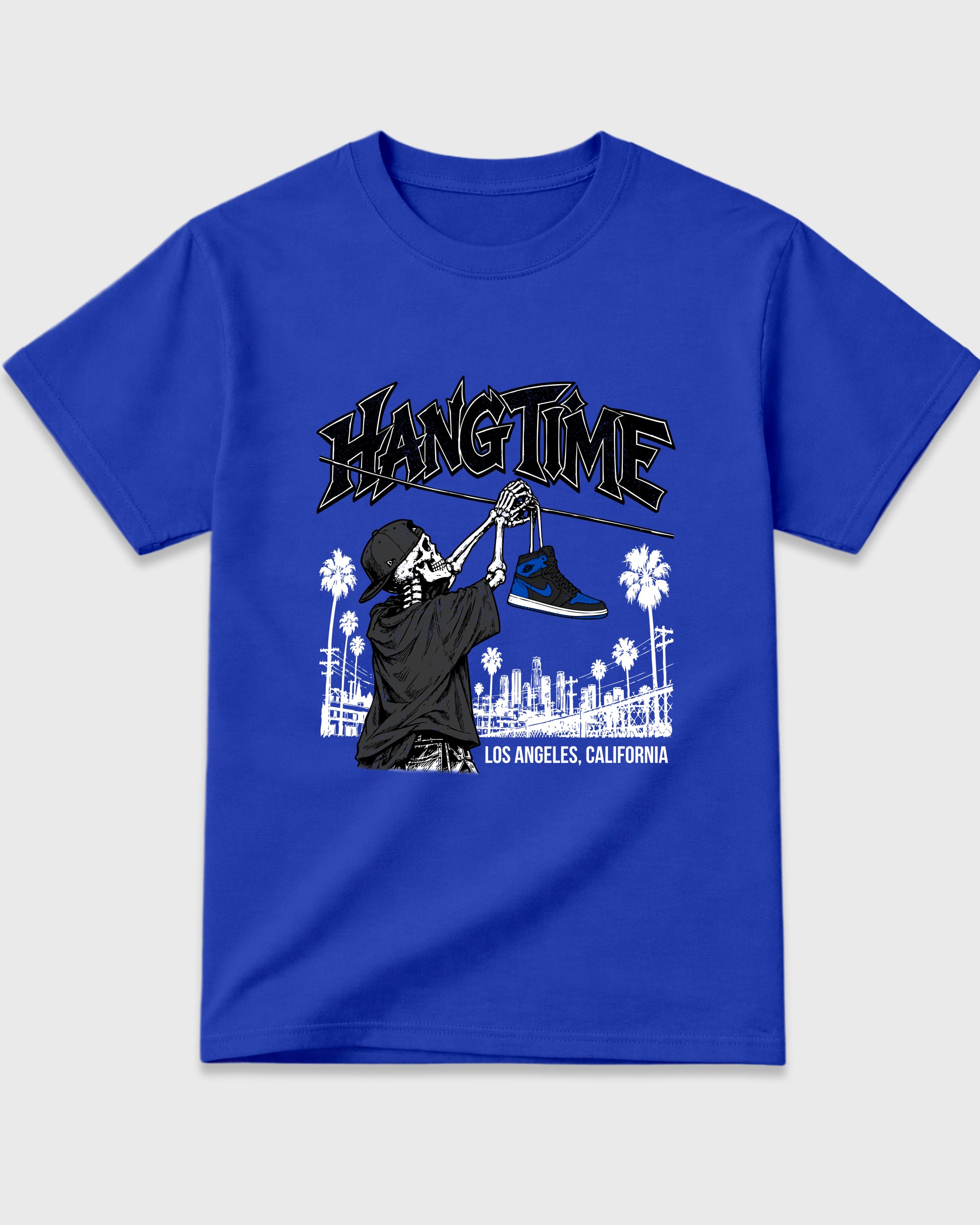 Hang Time Graphic T-Shirt featuring original streetwear artwork designed to match the Air Jordan 1 High OG 'Royal'. Royal Blue 2 Graphic T-Shirt.