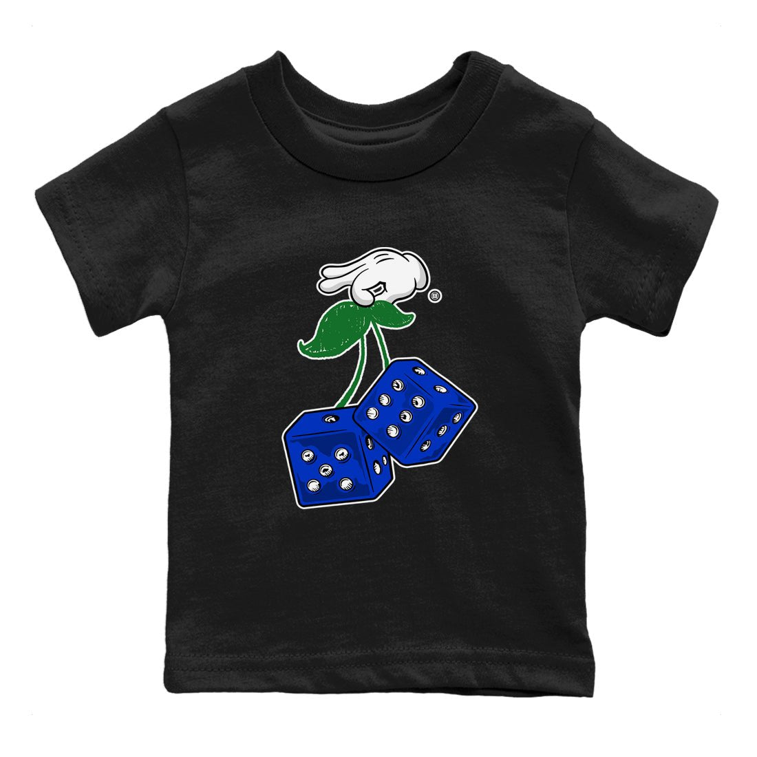 AJ12 Blueberry shirts to match jordans Hanging Dice sneaker match tees Air Jordan 12 Blueberry SNRT Sneaker Tees streetwear brand Baby and Youth Black 2 cotton tee