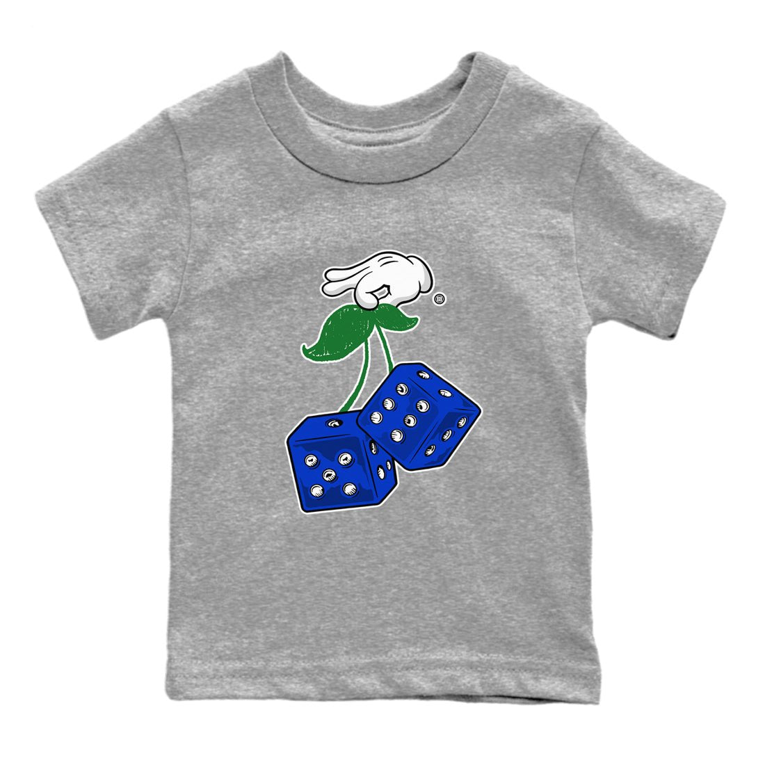 AJ12 Blueberry shirts to match jordans Hanging Dice sneaker match tees Air Jordan 12 Blueberry SNRT Sneaker Tees streetwear brand Baby and Youth Heather Grey 2 cotton tee