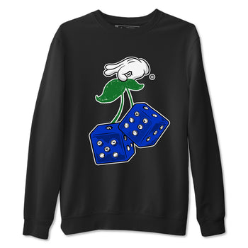 AJ12 Blueberry shirts to match jordans Hanging Dice sneaker match tees Air Jordan 12 Blueberry SNRT Sneaker Tees streetwear brand Black 2 unisex cotton tee