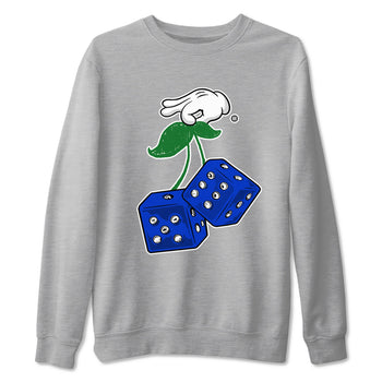 AJ12 Blueberry shirts to match jordans Hanging Dice sneaker match tees Air Jordan 12 Blueberry SNRT Sneaker Tees streetwear brand Heather Grey 2 unisex cotton tee