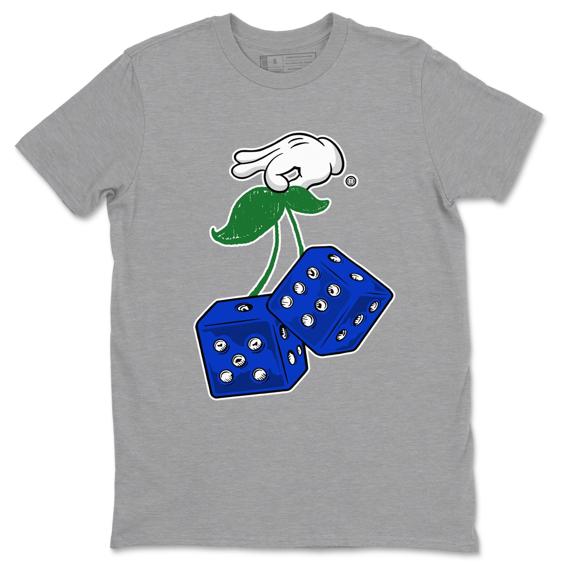 AJ12 Blueberry shirts to match jordans Hanging Dice sneaker match tees Air Jordan 12 Blueberry SNRT Sneaker Tees streetwear brand Heather Grey 2 unisex cotton tee