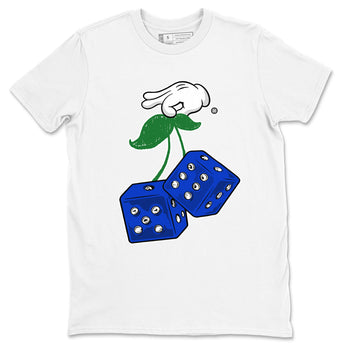AJ12 Blueberry shirts to match jordans Hanging Dice sneaker match tees Air Jordan 12 Blueberry SNRT Sneaker Tees streetwear brand White 2 unisex cotton tee