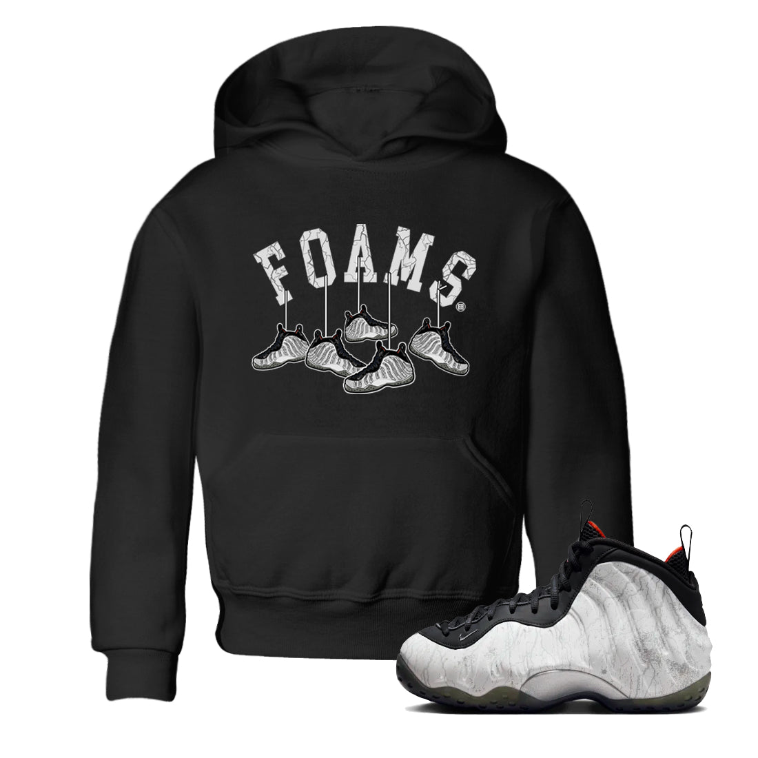Foams One Jin shirts to match jordans Hanging Sneakers sneaker match tees Air Foamposite One Jin match shoes to clothes SNRT Sneaker Tees Youth Baby Black 1 tee