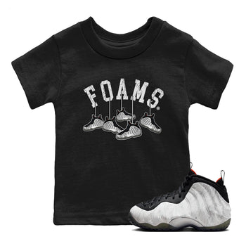 Foams One Jin shirts to match jordans Hanging Sneakers sneaker match tees Air Foamposite One Jin match shoes to clothes SNRT Sneaker Tees Youth Baby Black 1 tee