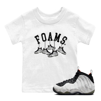 Foams One Jin shirts to match jordans Hanging Sneakers sneaker match tees Air Foamposite One Jin match shoes to clothes SNRT Sneaker Tees Youth Baby White 1 tee