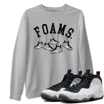 Foams One Jin shirts to match jordans Hanging Sneakers sneaker match tees Air Foamposite One Jin match shoes to clothes SNRT Sneaker Tees unisex cotton Heather Grey 1 shirts
