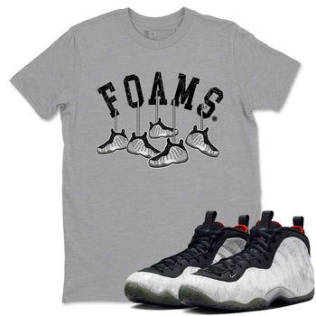 Foams One Jin shirts to match jordans Hanging Sneakers sneaker match tees Air Foamposite One Jin match shoes to clothes SNRT Sneaker Tees unisex cotton Heather Grey 1 shirts