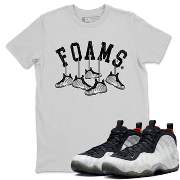 Foams One Jin shirts to match jordans Hanging Sneakers sneaker match tees Air Foamposite One Jin match shoes to clothes SNRT Sneaker Tees unisex cotton Silver 1 shirts