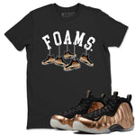 Foams One Metallic Copper shirts to match jordans Hanging Sneakers sneaker match tees Air Foamposite One Metallic Copper match shoes to clothes SNRT Sneaker Tees unisex cotton Black 1 shirts