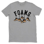 Foams One Metallic Copper shirts to match jordans Hanging Sneakers sneaker match tees Air Foamposite One Metallic Copper match shoes to clothes SNRT Sneaker Tees unisex cotton Heather Grey 2 shirts