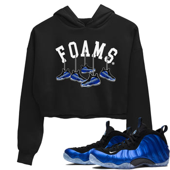 Air Foamposite One Royal shirts to match jordans Hanging Sneakers sneaker match tees Foams One Royal match shoes to clothes SNRT Sneaker Tees unisex cotton Black 1 crop tee