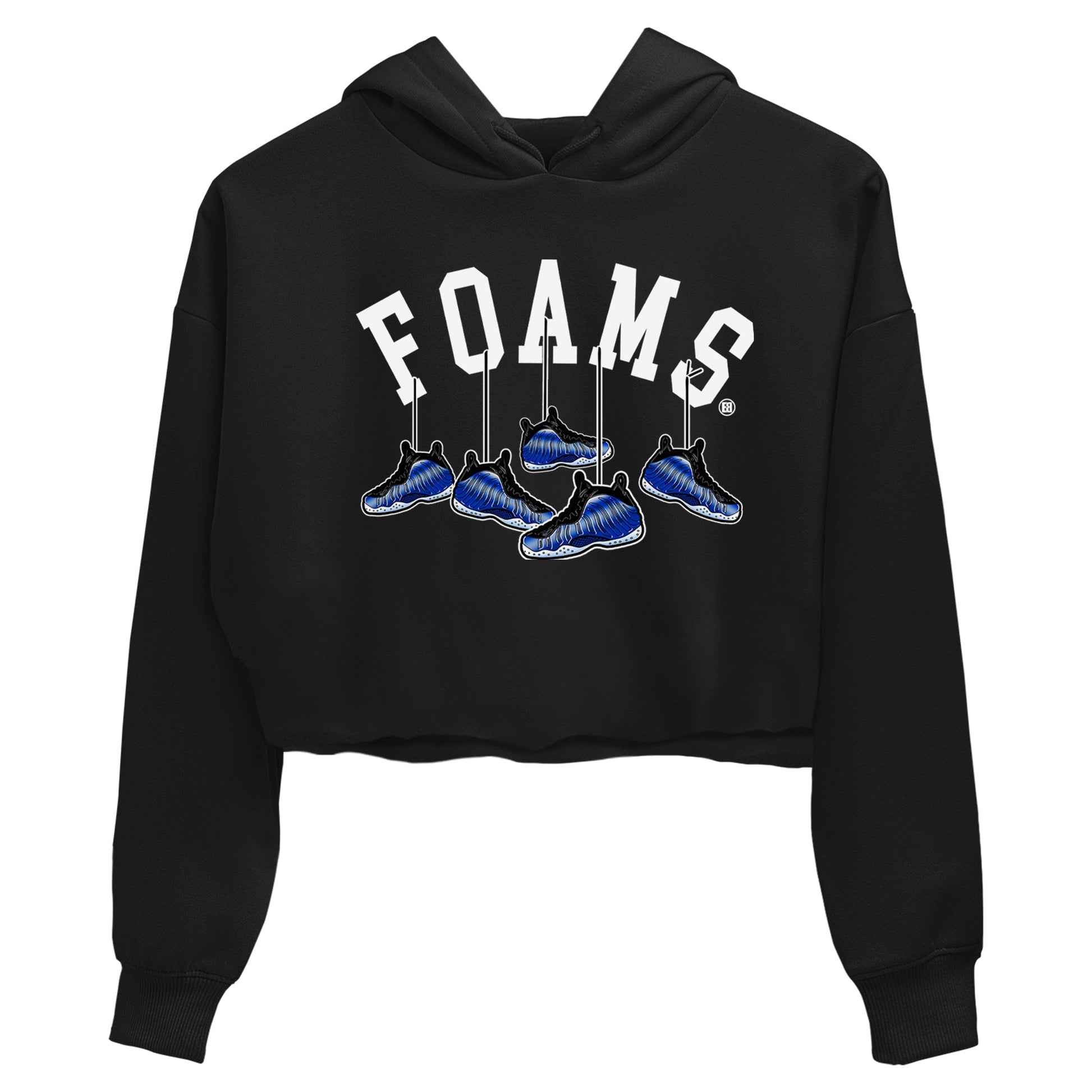 Air Foamposite One Royal shirts to match jordans Hanging Sneakers sneaker match tees Foams One Royal match shoes to clothes SNRT Sneaker Tees unisex cotton Black 2 crop tee