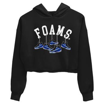 Air Foamposite One Royal shirts to match jordans Hanging Sneakers sneaker match tees Foams One Royal match shoes to clothes SNRT Sneaker Tees unisex cotton Black 2 crop tee