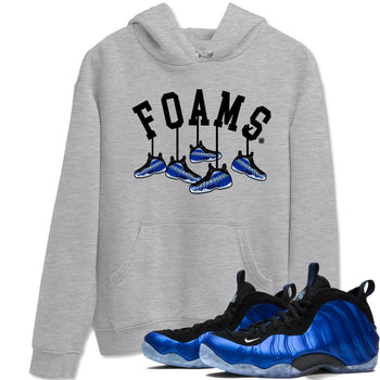 Air Foamposite One Royal shirts to match jordans Hanging Sneakers sneaker match tees Foams One Royal match shoes to clothes SNRT Sneaker Tees unisex cotton Heather Grey 1 shirts