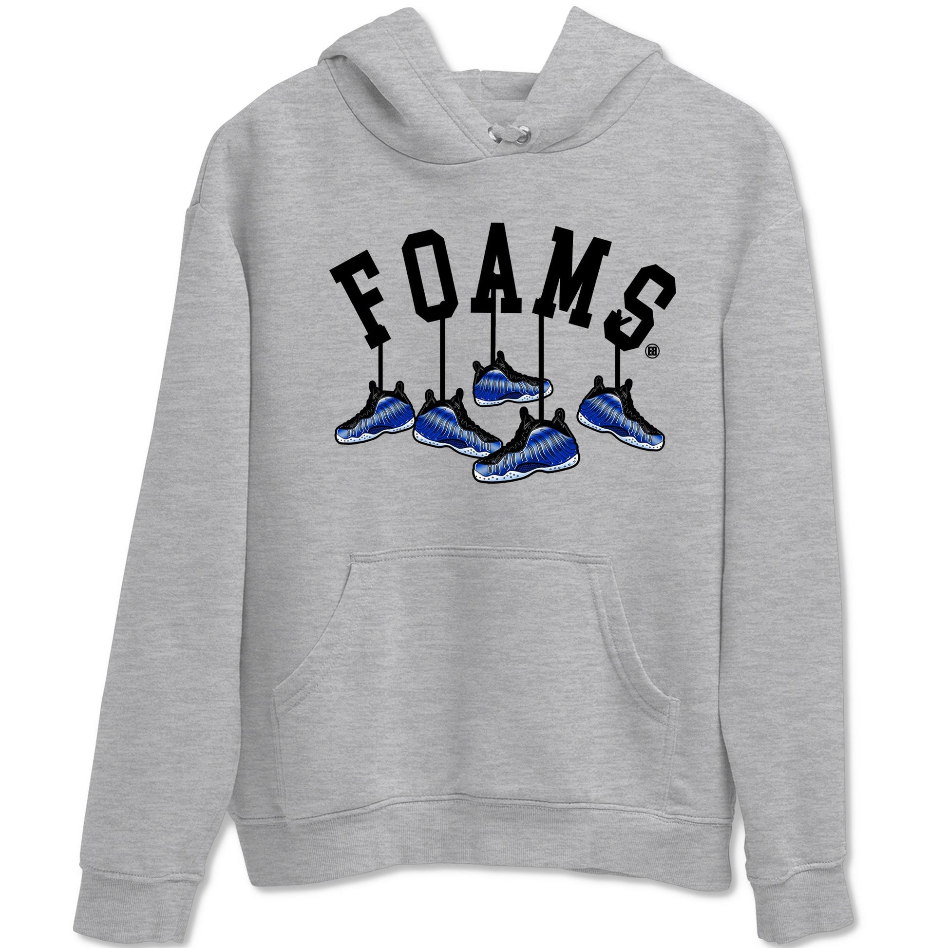 Air Foamposite One Royal shirts to match jordans Hanging Sneakers sneaker match tees Foams One Royal match shoes to clothes SNRT Sneaker Tees unisex cotton Heather Grey 2 shirts