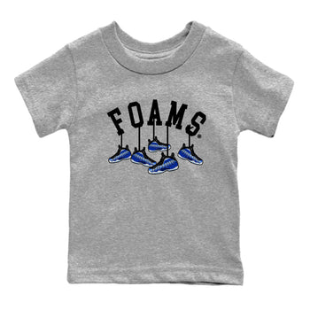 Air Foamposite One Royal shirts to match jordans Hanging Sneakers sneaker match tees Foams One Royal match shoes to clothes SNRT Sneaker Tees Youth Baby Heather Grey 2 tee