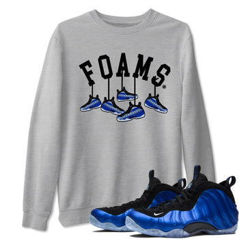 Air Foamposite One Royal shirts to match jordans Hanging Sneakers sneaker match tees Foams One Royal match shoes to clothes SNRT Sneaker Tees unisex cotton Heather Grey 1 shirts