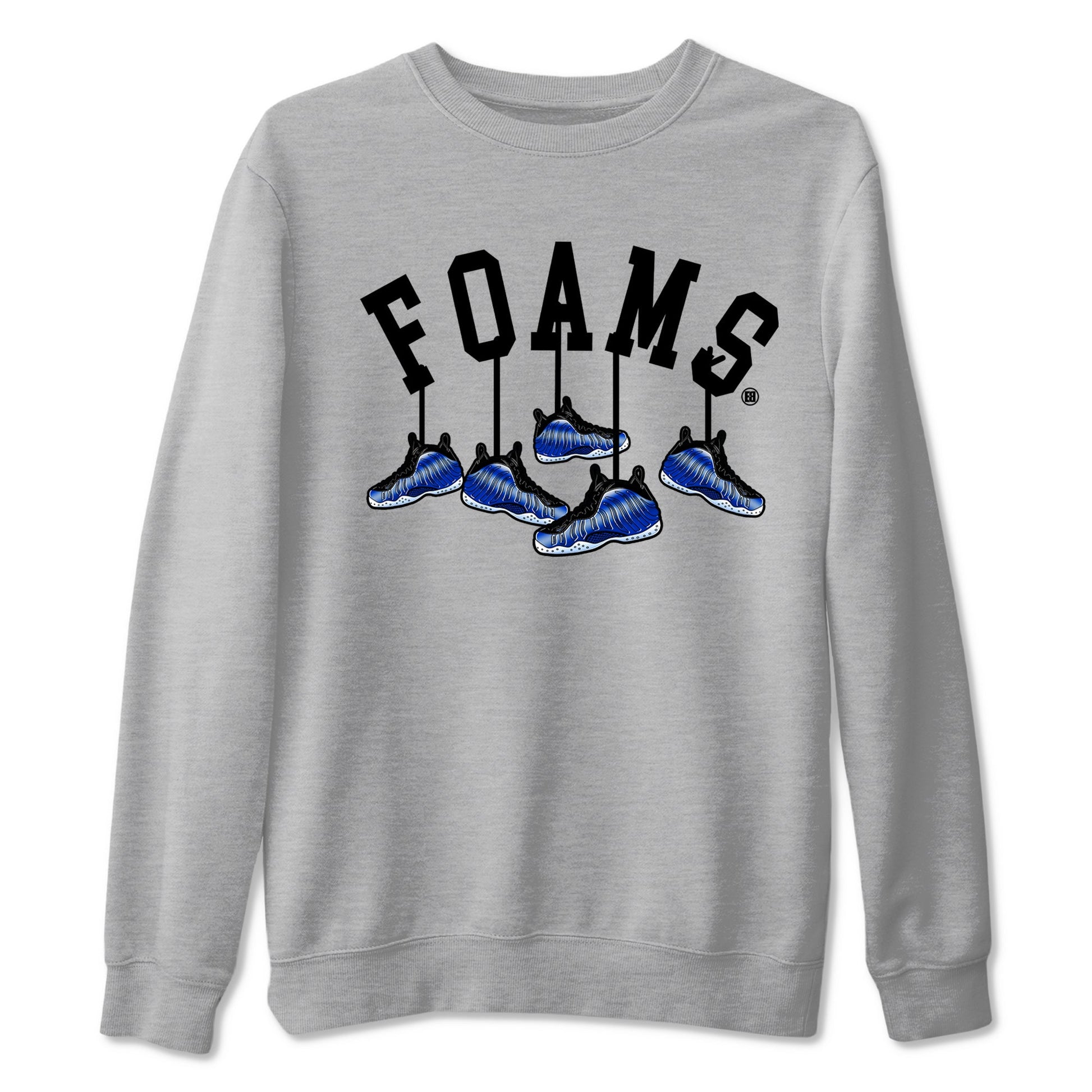 Air Foamposite One Royal shirts to match jordans Hanging Sneakers sneaker match tees Foams One Royal match shoes to clothes SNRT Sneaker Tees unisex cotton Heather Grey 2 shirts