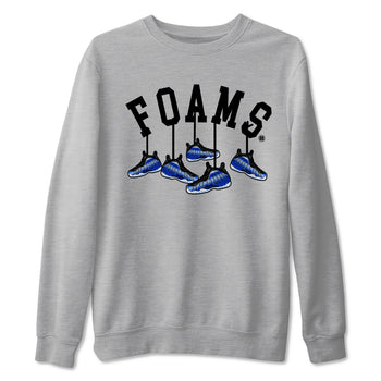 Air Foamposite One Royal shirts to match jordans Hanging Sneakers sneaker match tees Foams One Royal match shoes to clothes SNRT Sneaker Tees unisex cotton Heather Grey 2 shirts