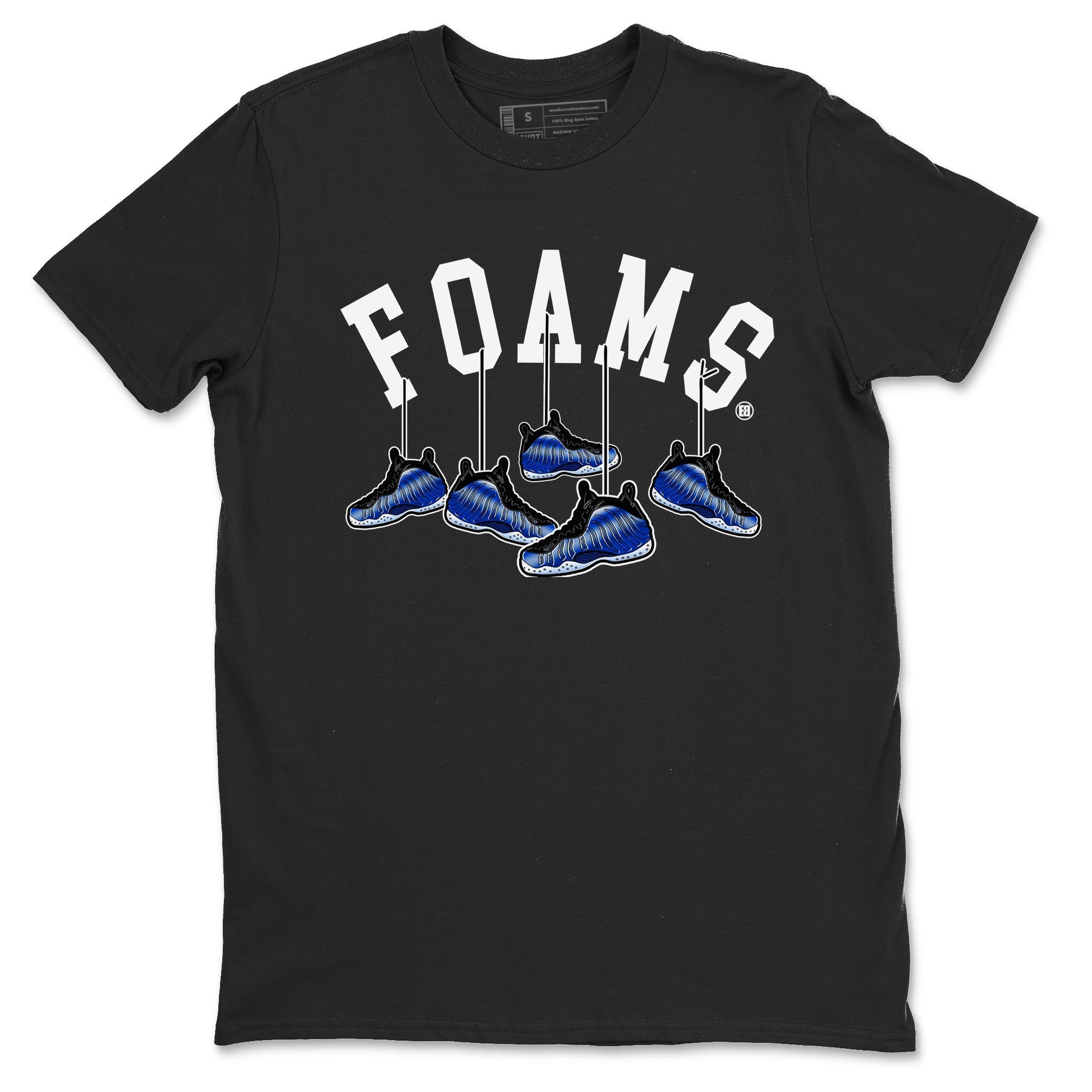 Air Foamposite One Royal shirts to match jordans Hanging Sneakers sneaker match tees Foams One Royal match shoes to clothes SNRT Sneaker Tees unisex cotton Black 2 shirts
