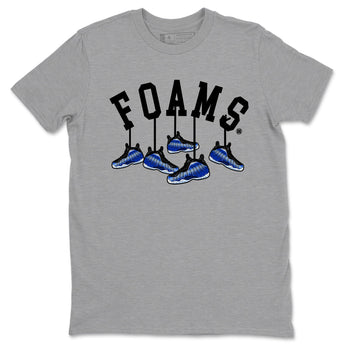 Air Foamposite One Royal shirts to match jordans Hanging Sneakers sneaker match tees Foams One Royal match shoes to clothes SNRT Sneaker Tees unisex cotton Heather Grey 2 shirts