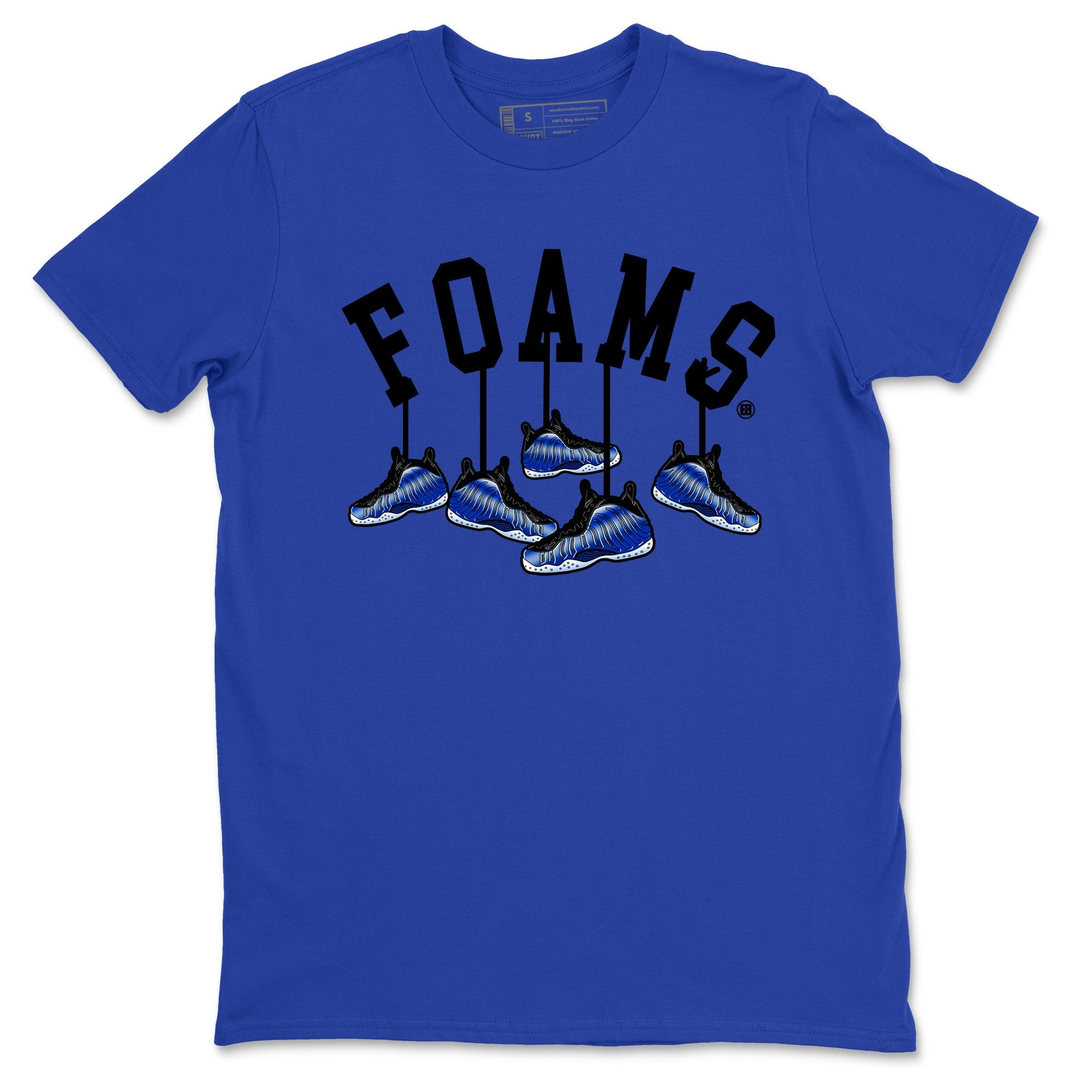Air Foamposite One Royal shirts to match jordans Hanging Sneakers sneaker match tees Foams One Royal match shoes to clothes SNRT Sneaker Tees unisex cotton Royal Blue 2 shirts