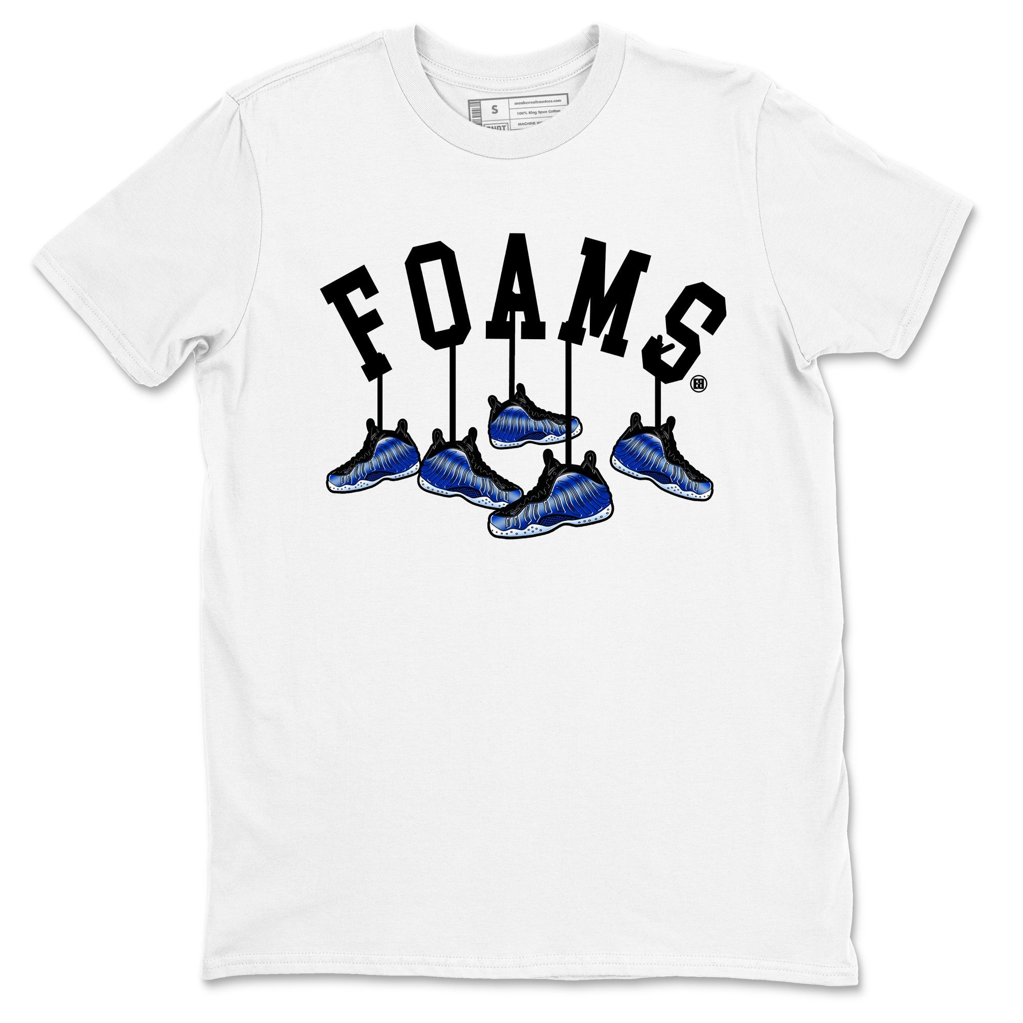 Air Foamposite One Royal shirts to match jordans Hanging Sneakers sneaker match tees Foams One Royal match shoes to clothes SNRT Sneaker Tees unisex cotton White 2 shirts