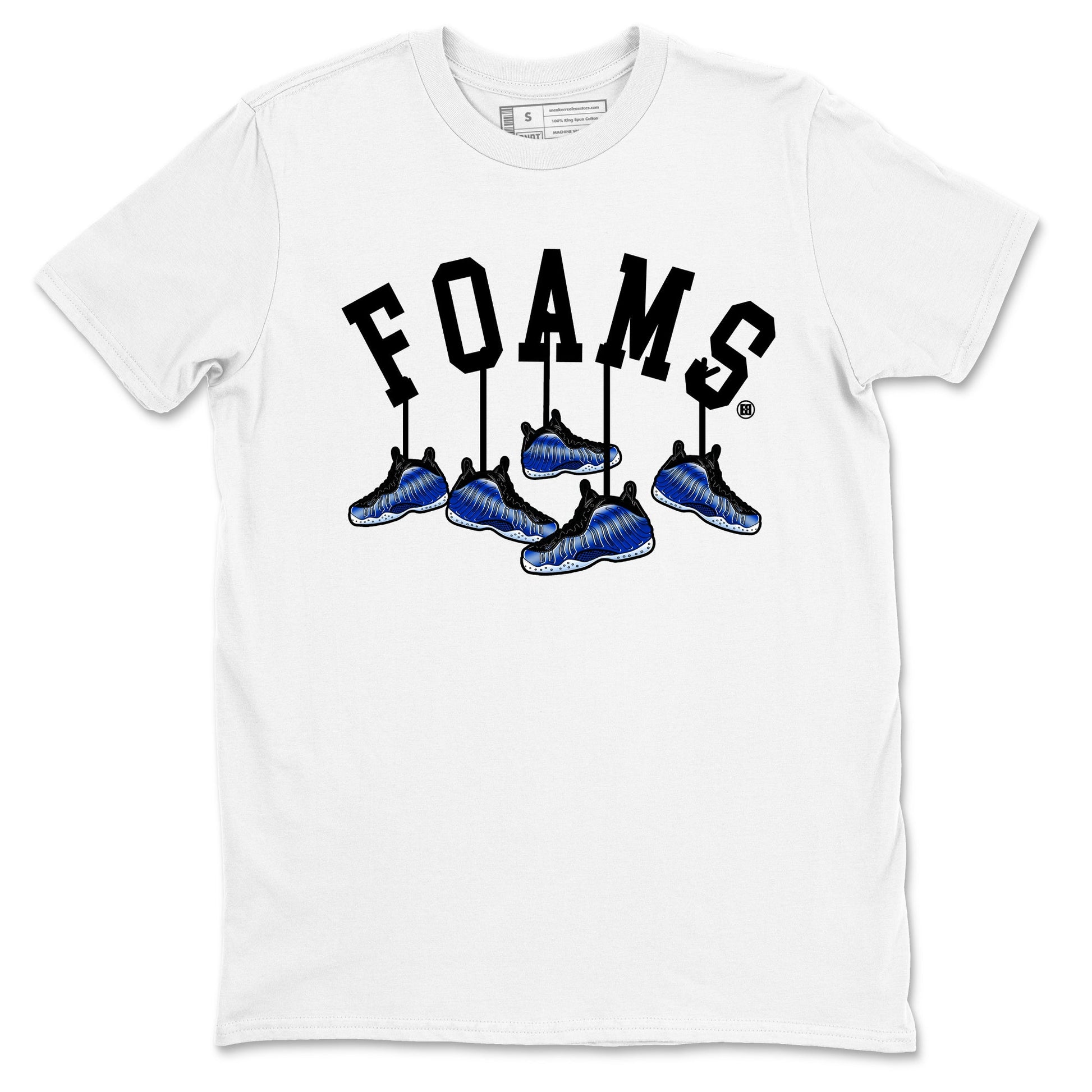 Air Foamposite One Royal shirts to match jordans Hanging Sneakers sneaker match tees Foams One Royal match shoes to clothes SNRT Sneaker Tees unisex cotton White 2 shirts