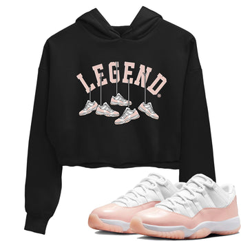11s Legend Pink shirts to match jordans Hanging Sneakers sneaker match tees Air Jordan 11 Legend Pink SNRT Sneaker Tees streetwear brand Black 1 crop tee