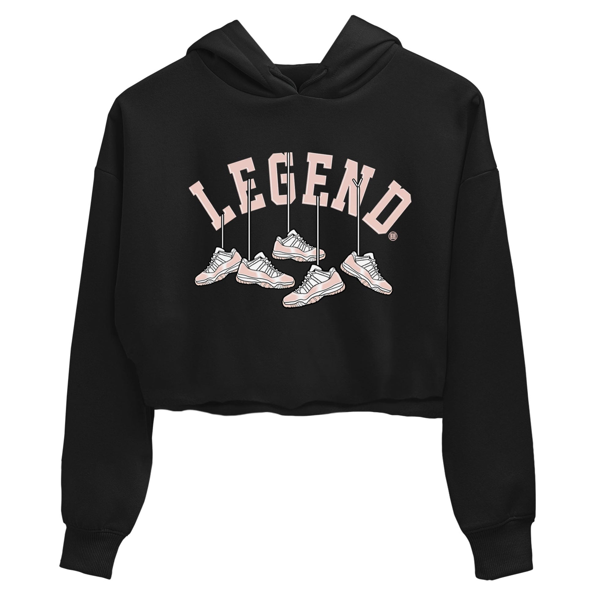11s Legend Pink shirts to match jordans Hanging Sneakers sneaker match tees Air Jordan 11 Legend Pink SNRT Sneaker Tees streetwear brand Black 2 crop tee
