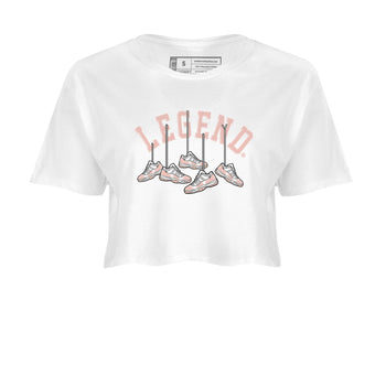 11s Legend Pink shirts to match jordans Hanging Sneakers sneaker match tees Air Jordan 11 Legend Pink SNRT Sneaker Tees streetwear brand White 2 crop tee