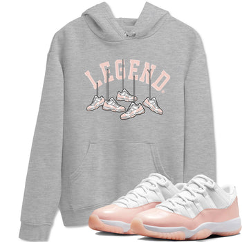 11s Legend Pink shirts to match jordans Hanging Sneakers sneaker match tees Air Jordan 11 Legend Pink SNRT Sneaker Tees streetwear brand Heather Grey 1 unisex cotton tee