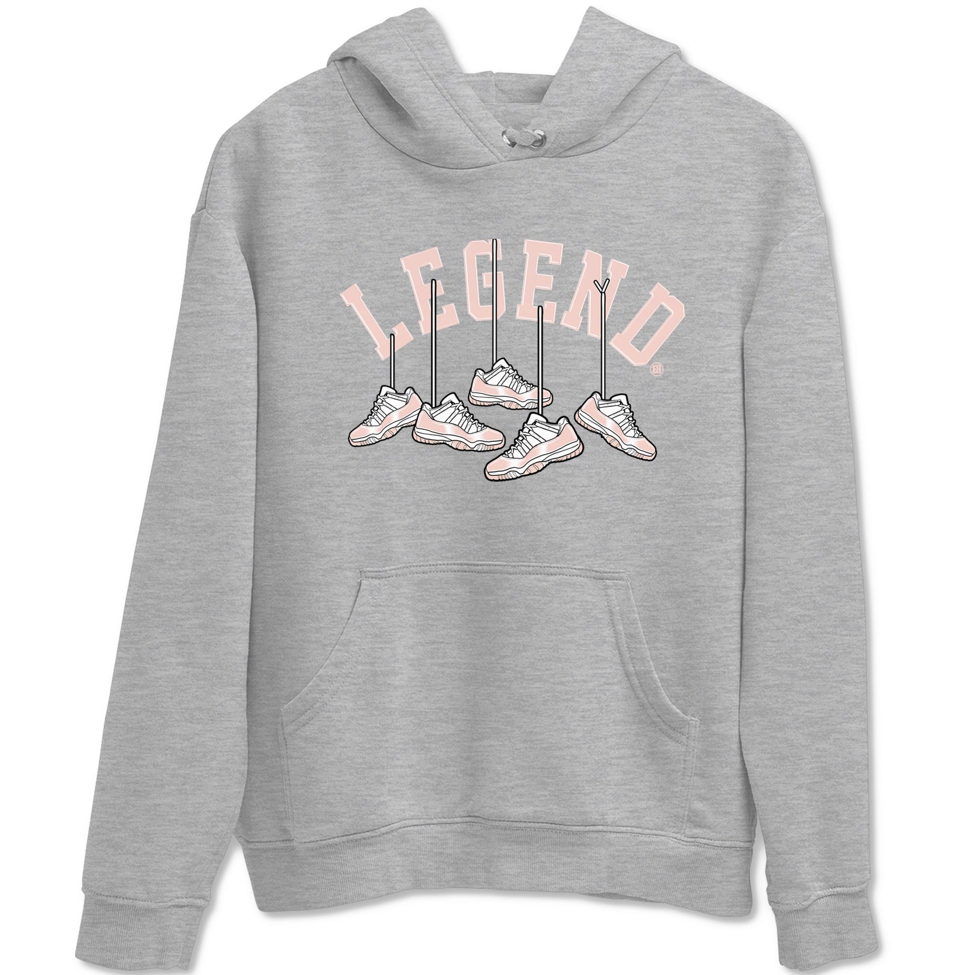 11s Legend Pink shirts to match jordans Hanging Sneakers sneaker match tees Air Jordan 11 Legend Pink SNRT Sneaker Tees streetwear brand Heather Grey 2 unisex cotton tee