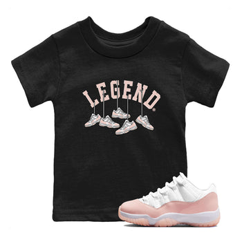 11s Legend Pink shirts to match jordans Hanging Sneakers sneaker match tees Air Jordan 11 Legend Pink SNRT Sneaker Tees streetwear brand Baby and Youth Black 1 cotton tee