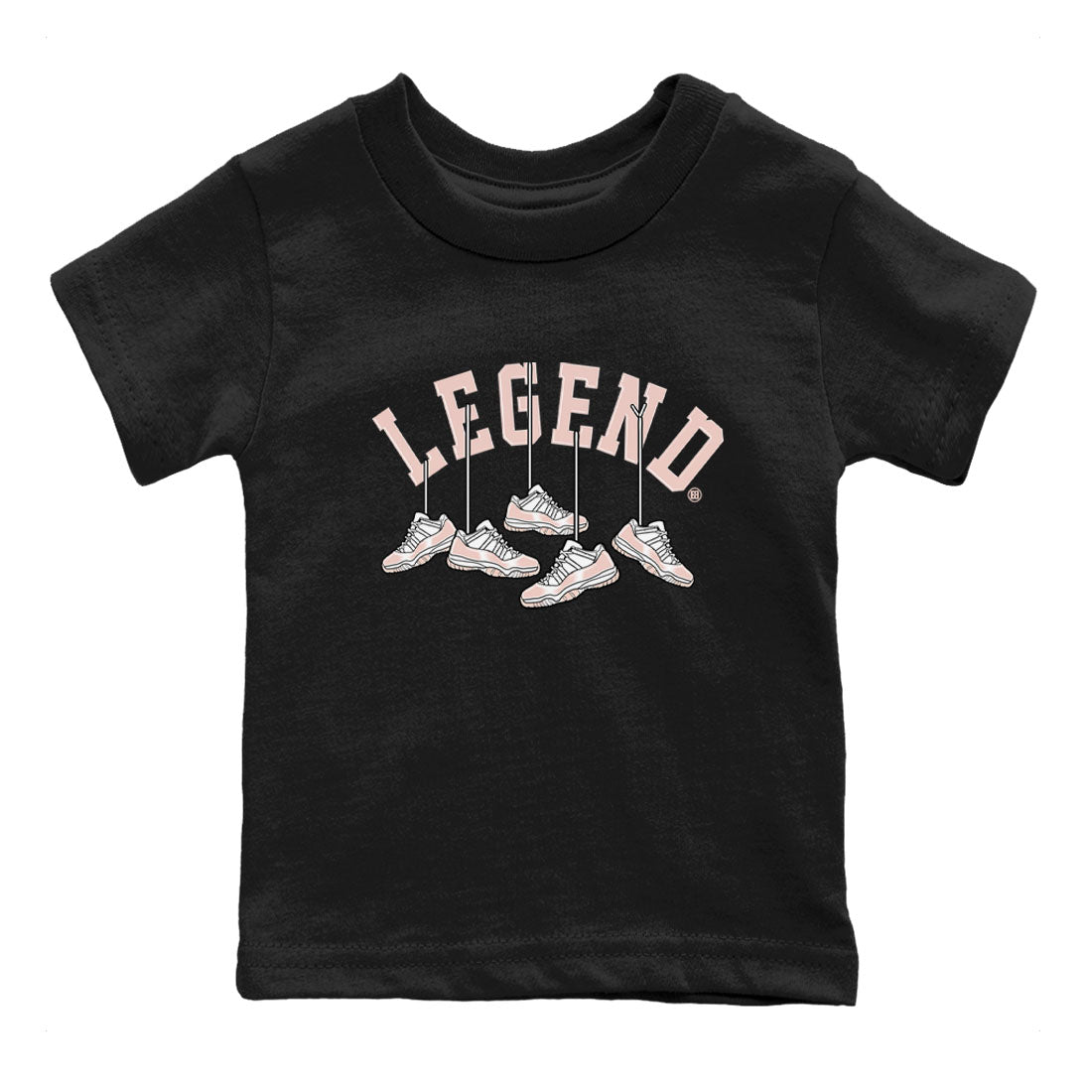 11s Legend Pink shirts to match jordans Hanging Sneakers sneaker match tees Air Jordan 11 Legend Pink SNRT Sneaker Tees streetwear brand Baby and Youth Black 2 cotton tee