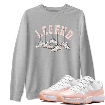 11s Legend Pink shirts to match jordans Hanging Sneakers sneaker match tees Air Jordan 11 Legend Pink SNRT Sneaker Tees streetwear brand Heather Grey 1 unisex cotton tee