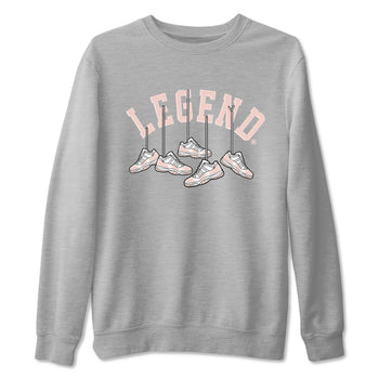 11s Legend Pink shirts to match jordans Hanging Sneakers sneaker match tees Air Jordan 11 Legend Pink SNRT Sneaker Tees streetwear brand Heather Grey 2 unisex cotton tee