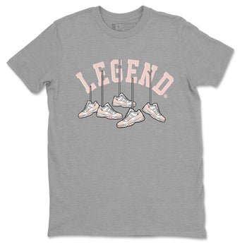 11s Legend Pink shirts to match jordans Hanging Sneakers sneaker match tees Air Jordan 11 Legend Pink SNRT Sneaker Tees streetwear brand Heather Grey 2 unisex cotton tee