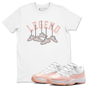 11s Legend Pink shirts to match jordans Hanging Sneakers sneaker match tees Air Jordan 11 Legend Pink SNRT Sneaker Tees streetwear brand White 1 unisex cotton tee