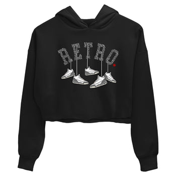 3s Cement Grey shirts to match jordans Hanging Sneakers sneaker match tees Air Jordan 3 Cement Grey SNRT Sneaker Tees streetwear brand Black 2 crop tee