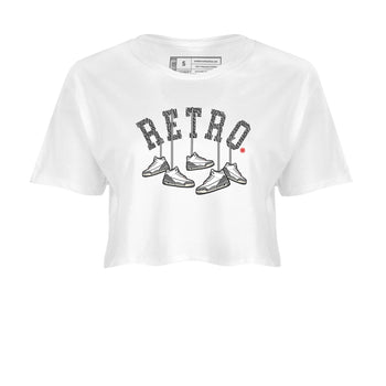 3s Cement Grey shirts to match jordans Hanging Sneakers sneaker match tees Air Jordan 3 Cement Grey SNRT Sneaker Tees streetwear brand White 2 crop tee