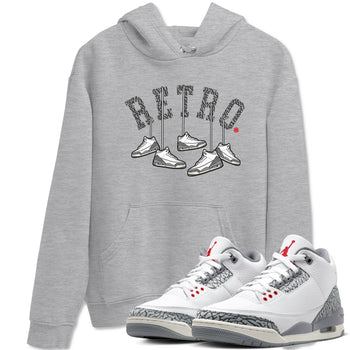 3s Cement Grey shirts to match jordans Hanging Sneakers sneaker match tees Air Jordan 3 Cement Grey SNRT Sneaker Tees streetwear brand Heather Grey 1 unisex cotton tee