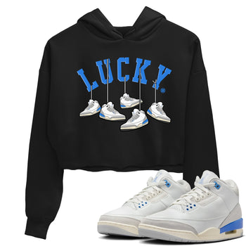 Air Jordan 3 Lucky Shorts shirts to match jordans Hanging Sneakers sneaker match tees Air Jordan 3 Retro Lucky Shorts match shoes to clothes SNRT Sneaker Tees unisex cotton Black 1 crop tee