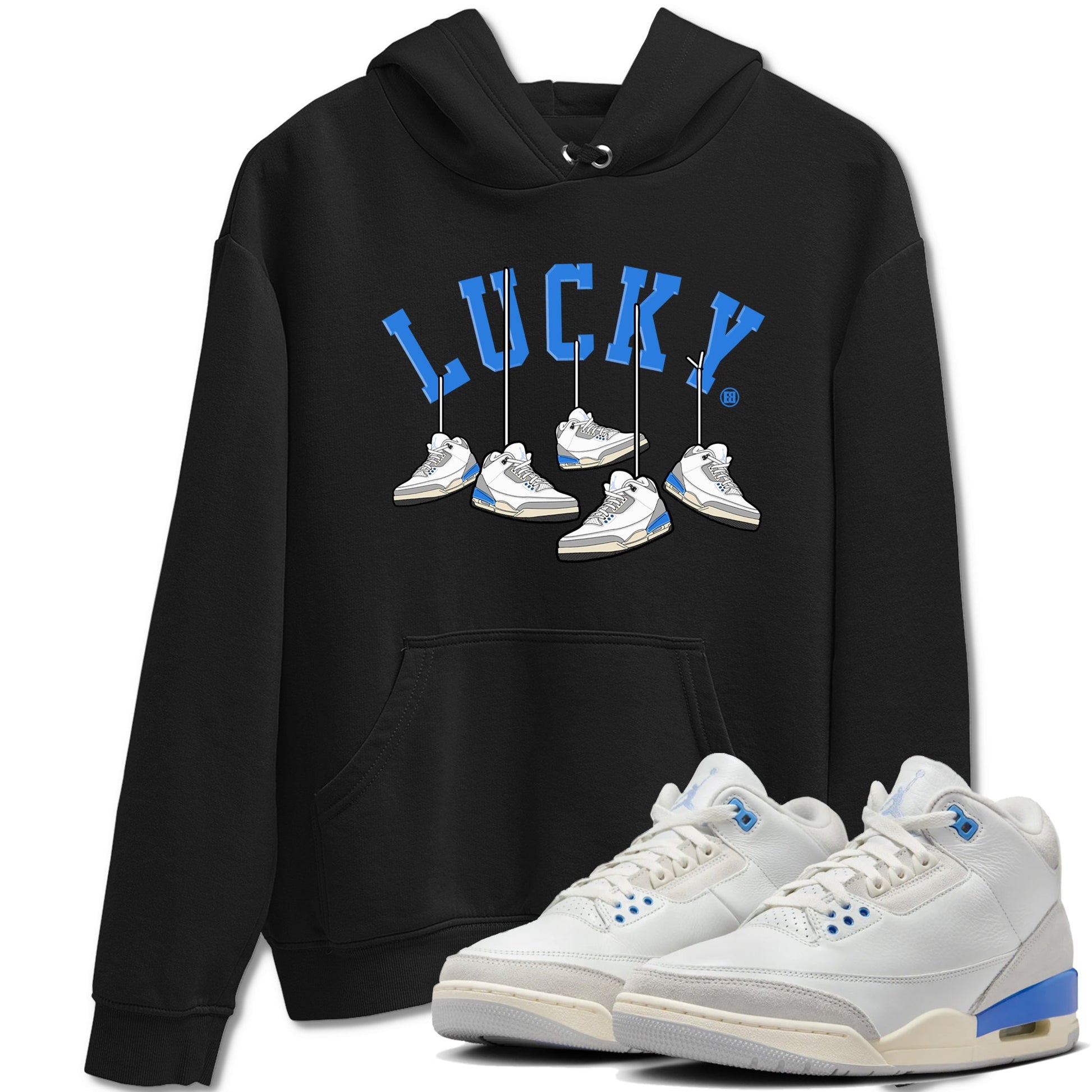 Air Jordan 3 Lucky Shorts shirts to match jordans Hanging Sneakers sneaker match tees Air Jordan 3 Retro Lucky Shorts match shoes to clothes SNRT Sneaker Tees unisex cotton Black 1 shirts