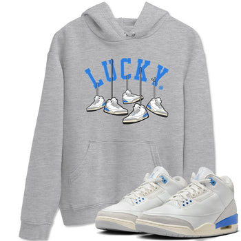 Air Jordan 3 Lucky Shorts shirts to match jordans Hanging Sneakers sneaker match tees Air Jordan 3 Retro Lucky Shorts match shoes to clothes SNRT Sneaker Tees unisex cotton Heather Grey 1 shirts